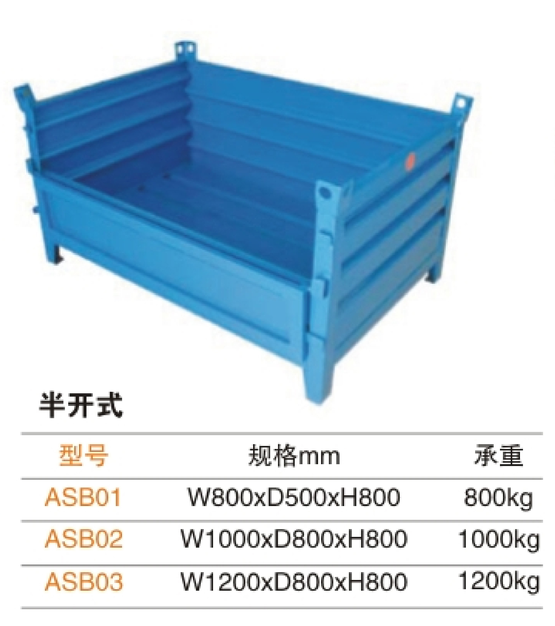 半開式 金屬板箱